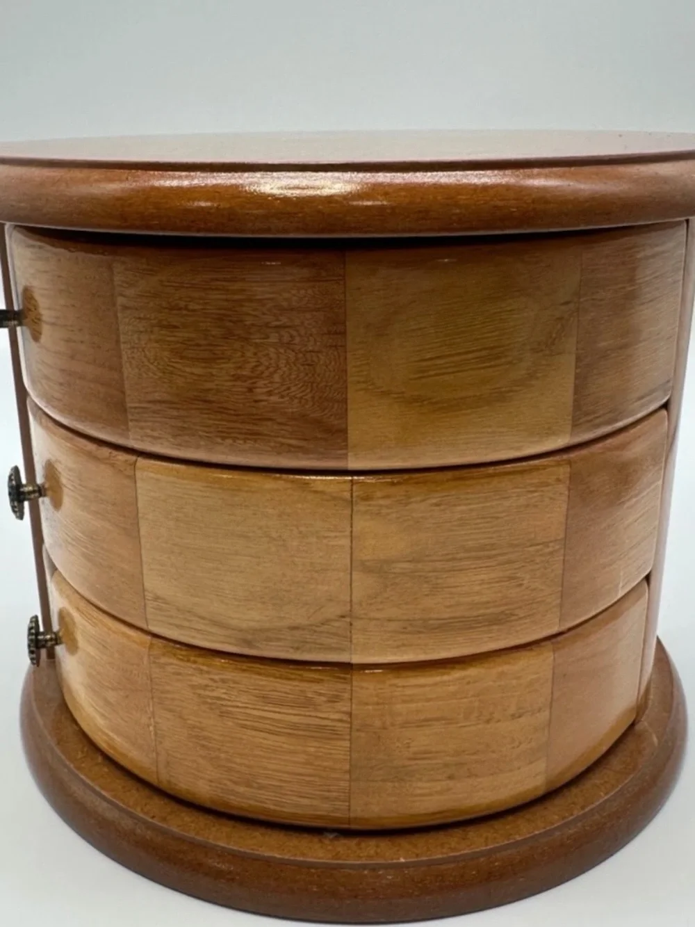Solid Wooden Rotating Jewelry Organizer - Brown